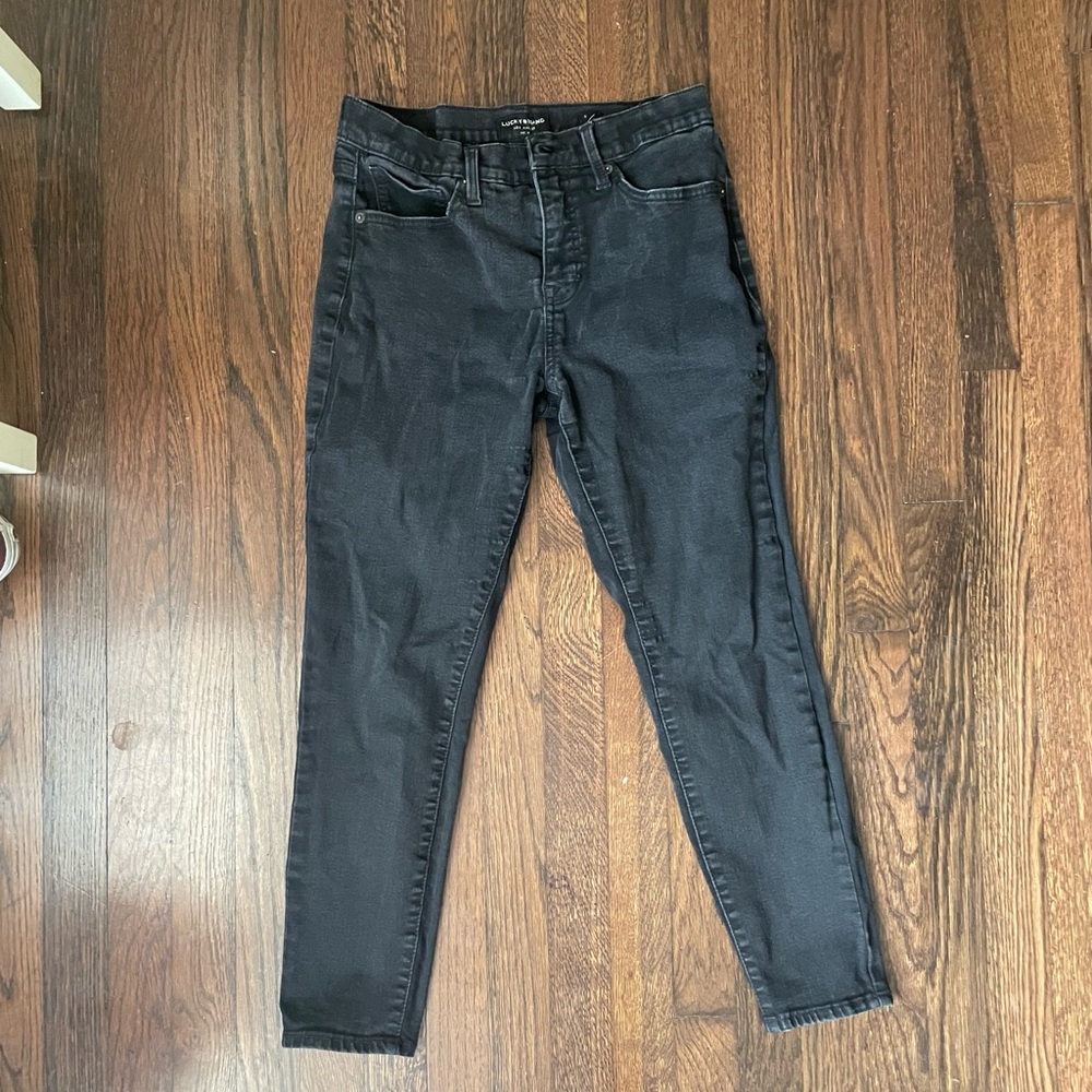 Lucky brand black mid rise skinny Ava jeans